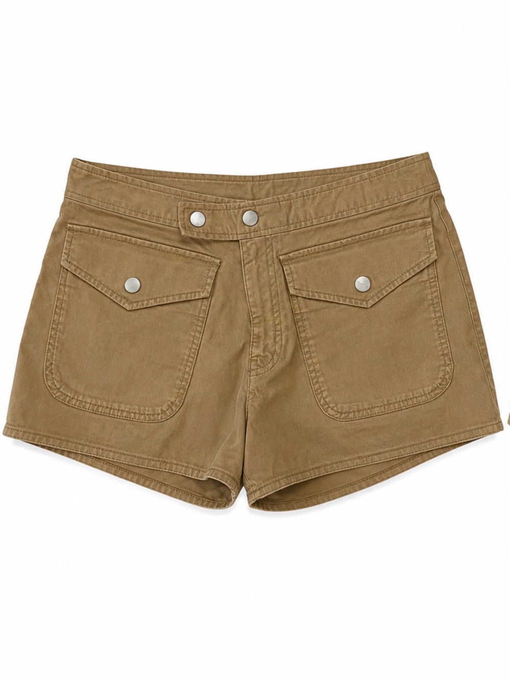 GAP Women's High-Waist Utility Shorts in Tan